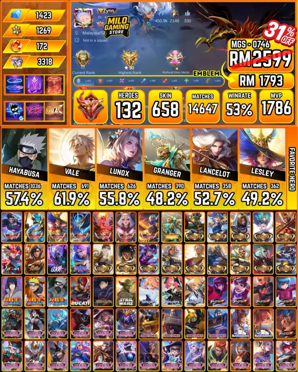 Mobile Legends | MGS-0746 | 658 Skin