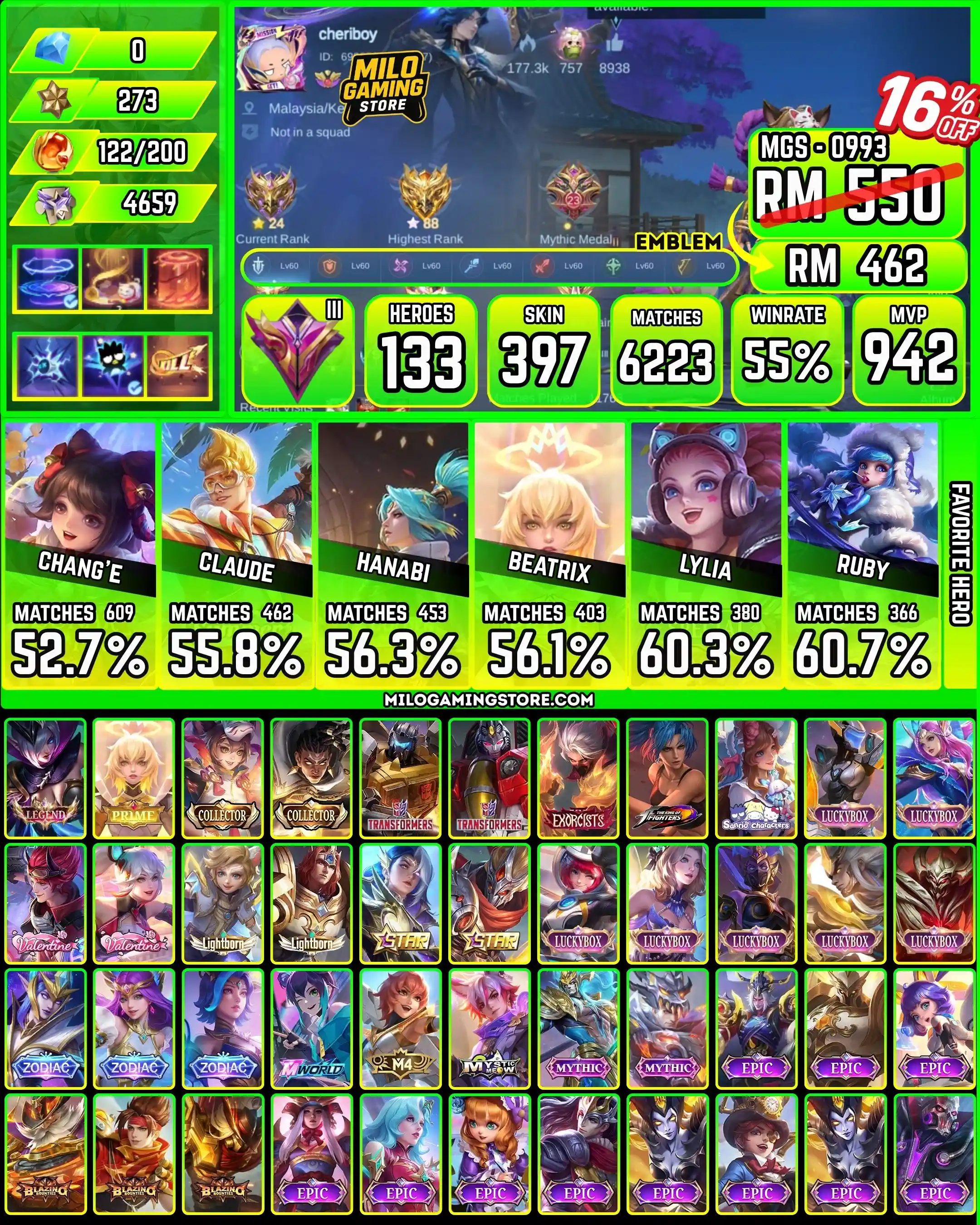 Mobile Legends | MGS-0993 | 397 Skin
