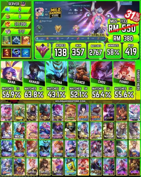 Mobile Legends | MGS-1133 | 357 Skin