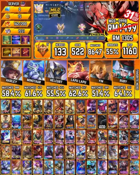 Mobile Legends | MGS-0998 | 522 Skin