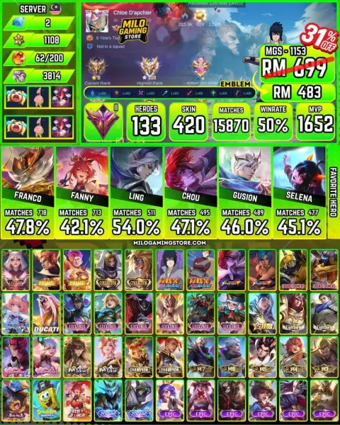 Mobile Legends | MGS-1153 | 420 Skin