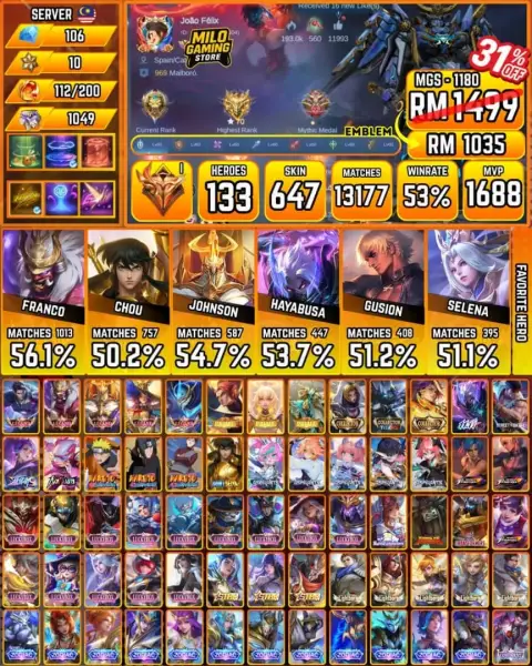 Mobile Legends | MGS-1180 | 647 Skin